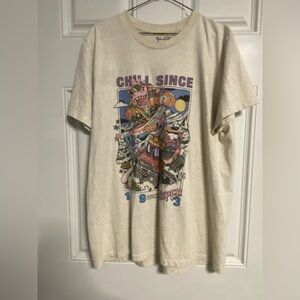 T29a- JOHN GALT Cream Oatmeal CHILL Since 1993 ASPEN T-Shirt